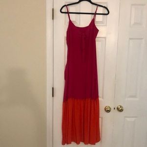 Elan Colorblock cover up maxi dress